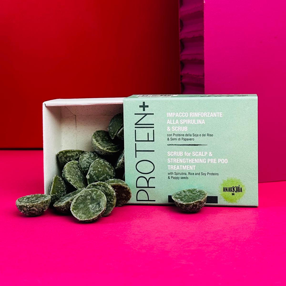 Reparierende Peeling-Kur | Prepoo "Spirulina & Protein" - 55g