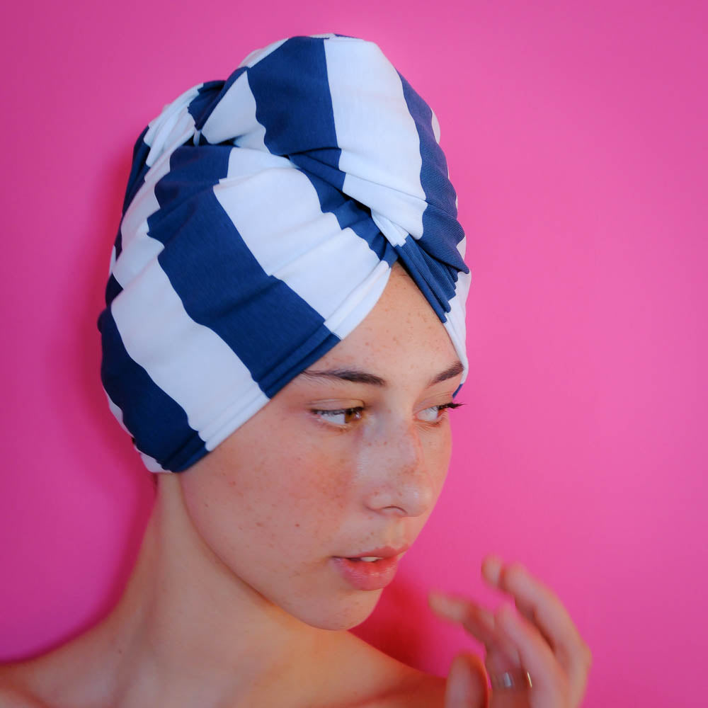 Turban-Handtuch "Anti Dots Social Club" in Petrol